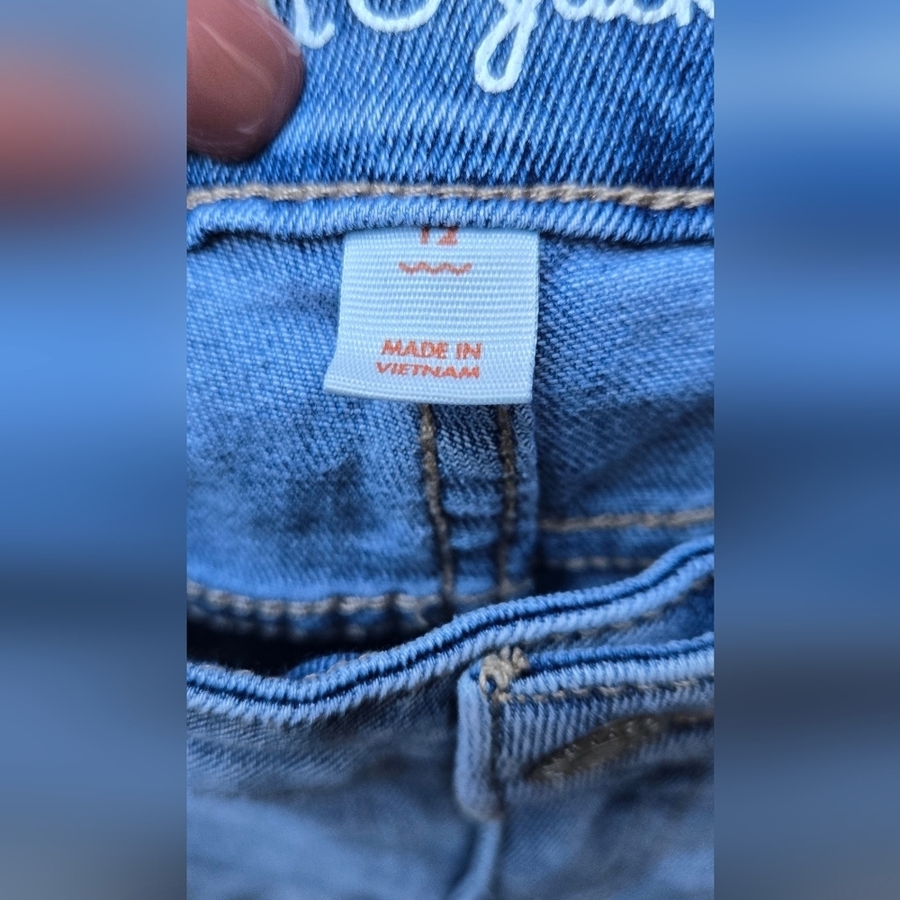 Cat & Jack Girls Sky Blue Skinny Jeans - Picture 5 of 5